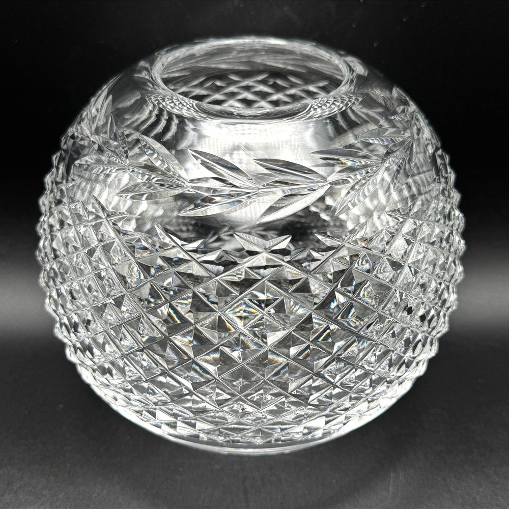Vintage Waterford Lismore Rose Bowl Cut Crystal Centerpiece Gothic Mark Ireland - Picture 2 of 13